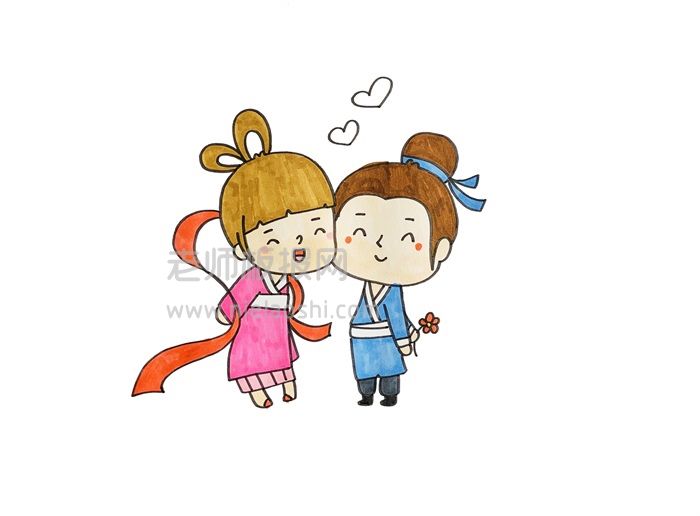 七夕牛郎和织女简笔画 七夕牛郎和织女简笔画