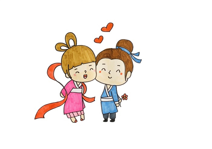 七夕牛郎和织女简笔画 七夕牛郎和织女简笔画