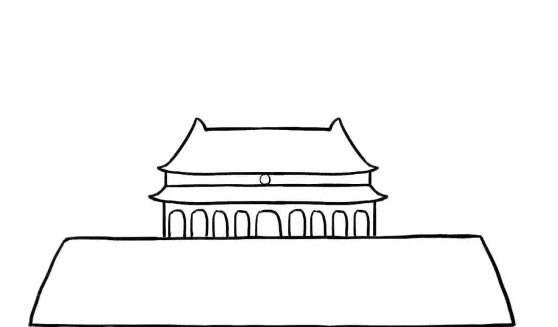 国庆节天安门和烟花简笔画 国庆节天安门和烟花简笔画