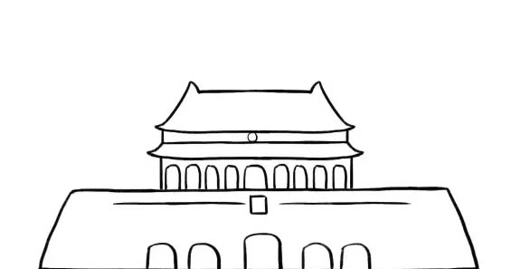 国庆节天安门和烟花简笔画 国庆节天安门和烟花简笔画