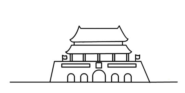 国庆节天安门和国旗简笔画 国庆节天安门和国旗简笔画