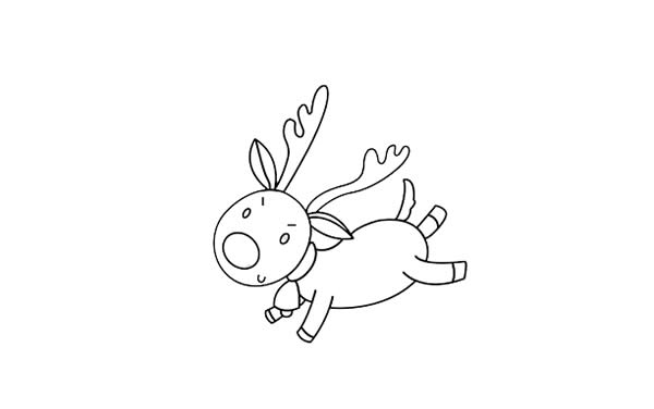 一组包含圣诞元素的简笔画 一组包含圣诞元素的简笔画