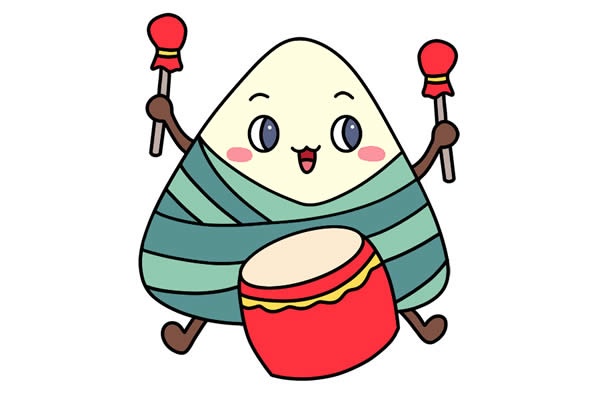 端午节卡通粽子简笔画 端午节卡通粽子简笔画