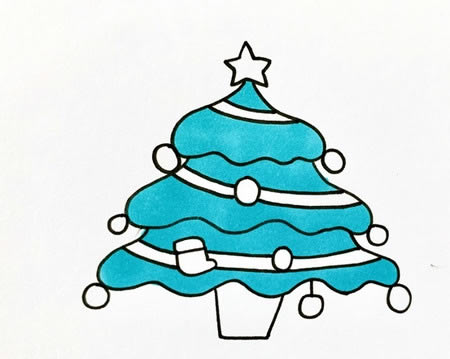 圣诞节关于圣诞树的简笔画 圣诞节关于圣诞树的简笔画
