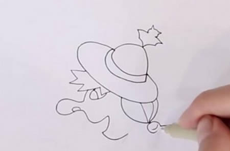 万圣节女巫简笔画