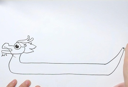 端午节关于龙舟的简笔画
