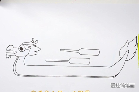 端午节关于龙舟的简笔画