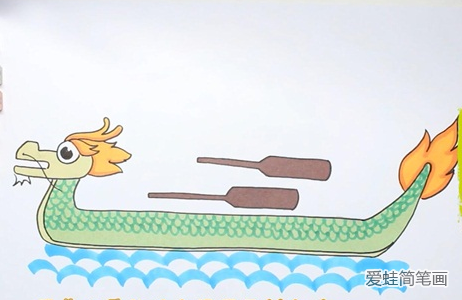 端午节关于龙舟的简笔画
