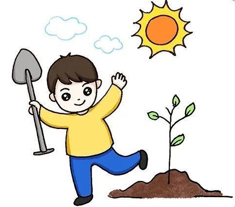 植树节主题简笔画6张 植树节主题简笔画6张