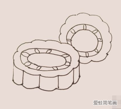 中秋节月饼简笔画怎么画
