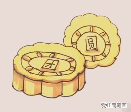 中秋节月饼简笔画怎么画