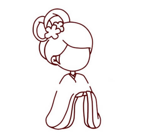 中秋节嫦娥简笔画步骤详解