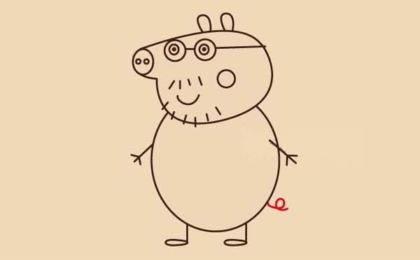 关于猪爸爸的简笔画