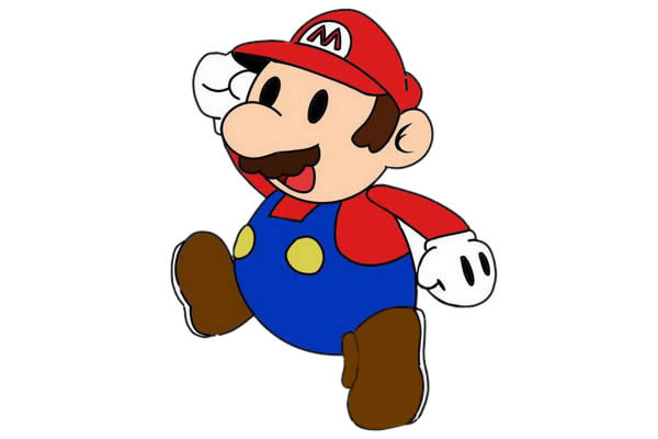 马里奥简笔画步骤教程