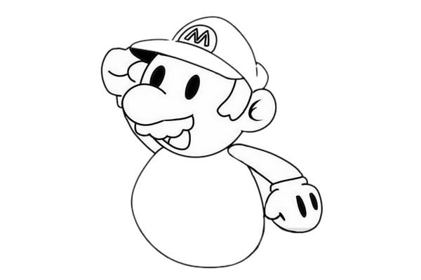 马里奥简笔画步骤教程