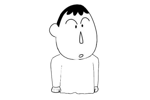 蜡笔小新阿呆简笔画教程 蜡笔小新阿呆简笔画教程