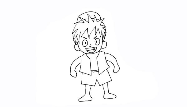 海贼王路飞简笔画教程