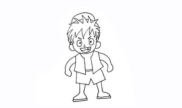 海贼王路飞简笔画教程