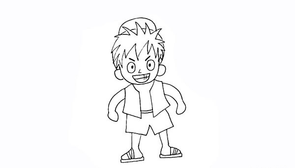 海贼王路飞简笔画教程