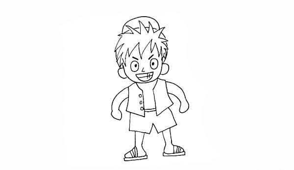 海贼王路飞简笔画教程