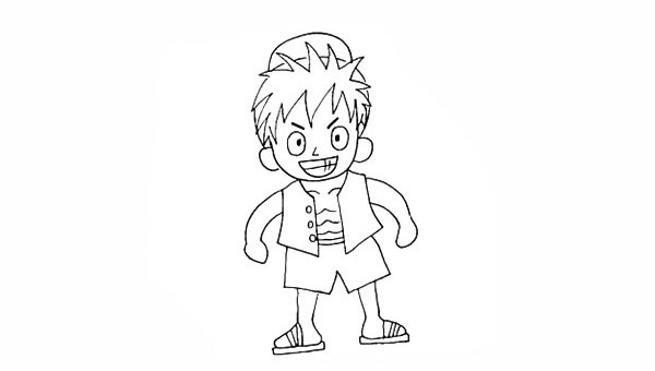 海贼王路飞简笔画教程