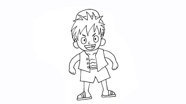 海贼王路飞简笔画教程