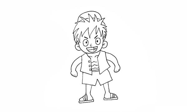 海贼王路飞简笔画教程