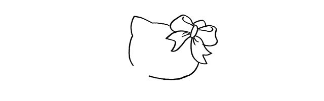 hello kitty简笔画步骤教程