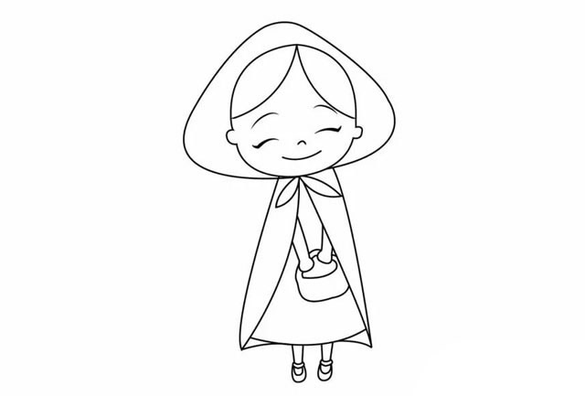可爱的小红帽简笔画教程(小红帽简笔连环画)