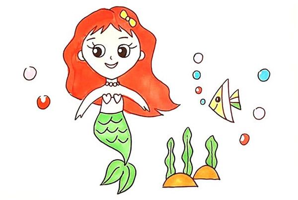海底世界美人鱼简笔画教程(青岛海底世界美人鱼表演时间)