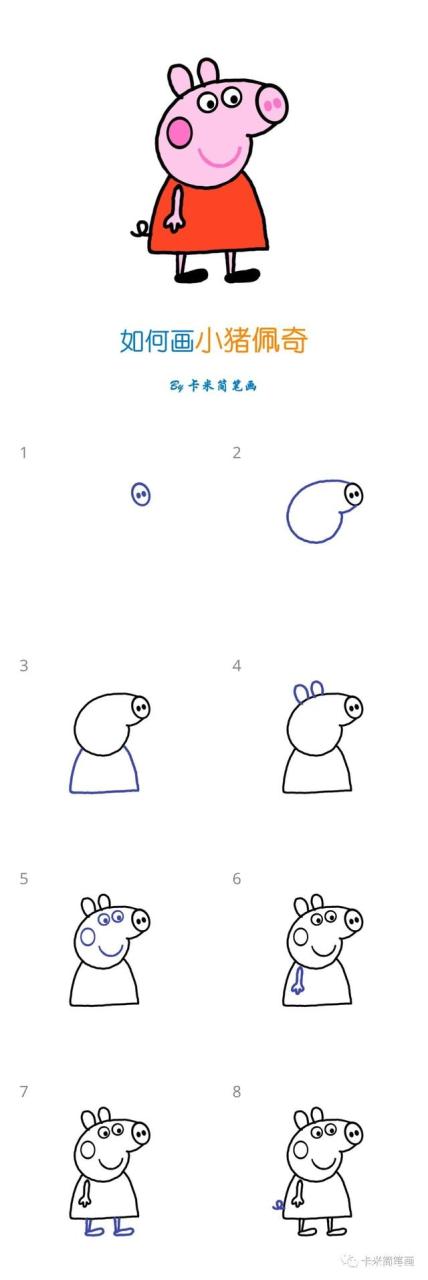 11组小猪佩奇人物简笔画(小猪佩奇全集免费观看中文)