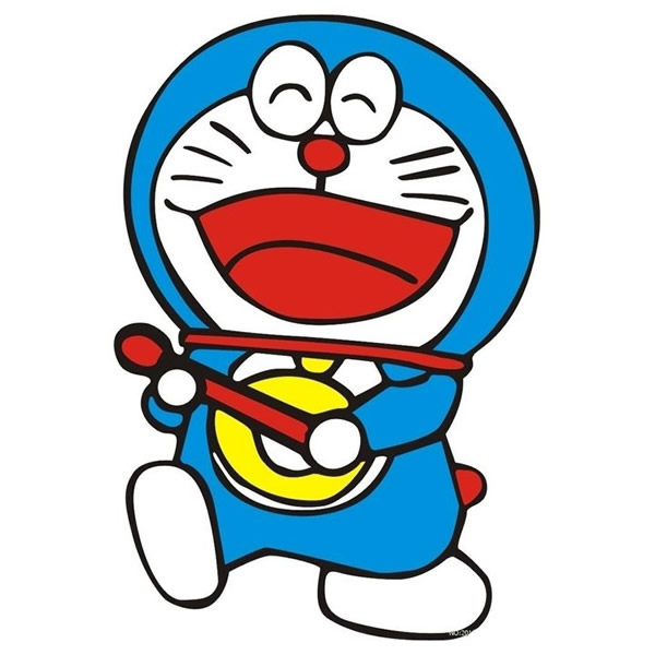 非常开心的哆啦A梦简笔画(形容非常开心)