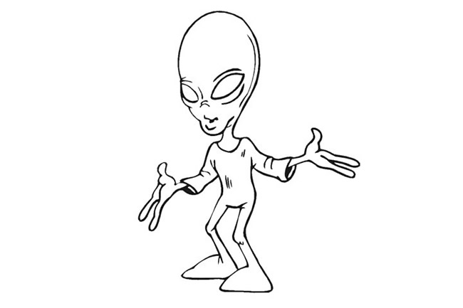 长相怪异的外星人简笔画(长相像外星人是什么病)