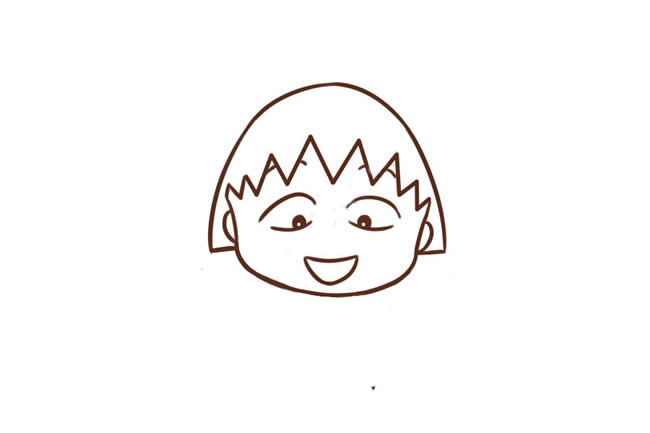 Q版可爱樱桃小丸子简笔画教程