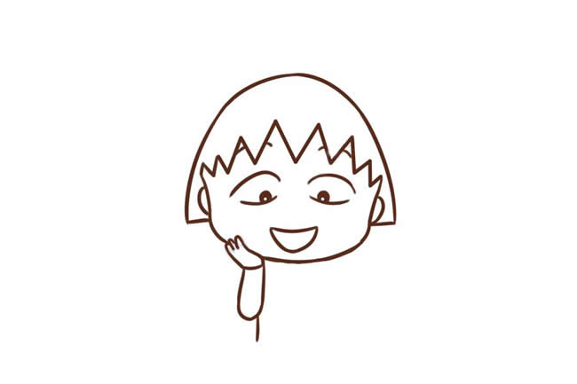 Q版可爱樱桃小丸子简笔画教程