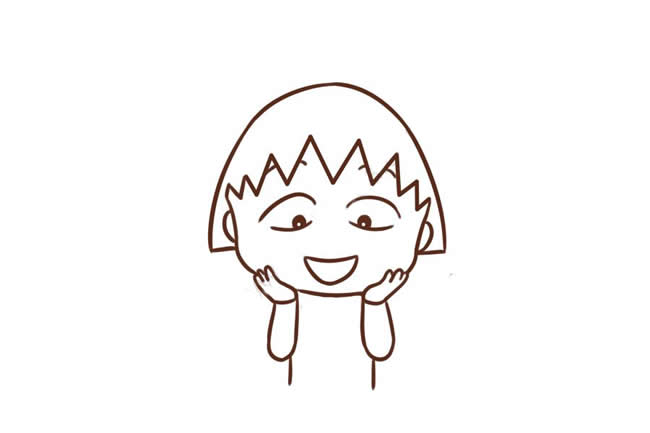 Q版可爱樱桃小丸子简笔画教程