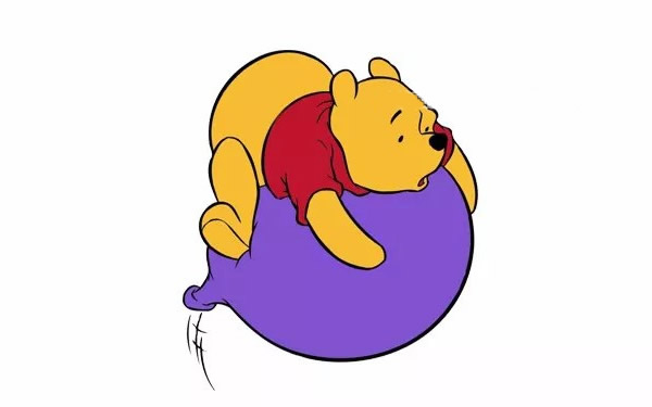 趴在气球上的小熊维尼简笔画(趴在气球上的小熊猫简笔画)