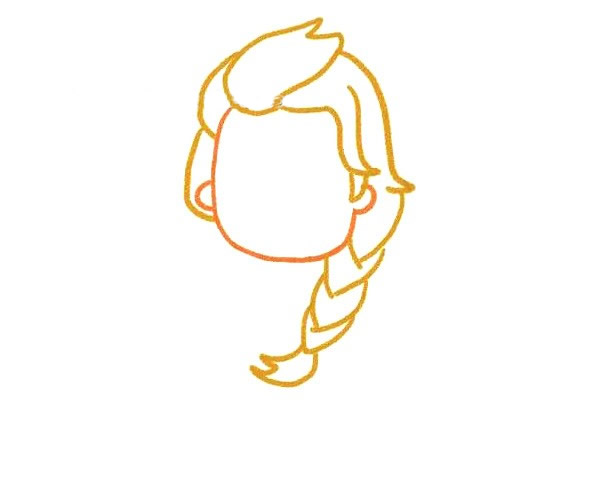 冰雪奇缘艾莎公主简笔画教程