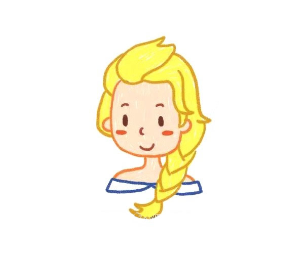 冰雪奇缘艾莎公主简笔画教程