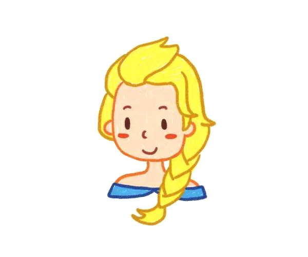 冰雪奇缘艾莎公主简笔画教程