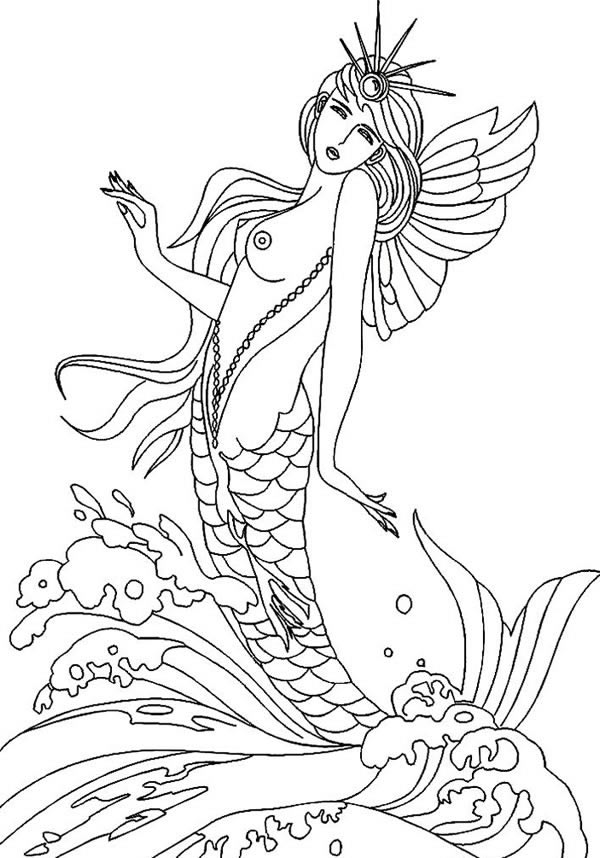 10款漂亮的美人鱼简笔画大全