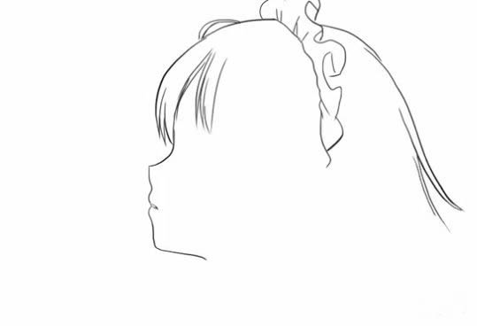 漂亮的动漫少女简笔画