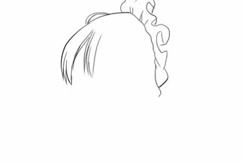 漂亮的动漫少女简笔画