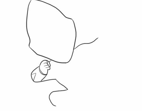 奥特曼飞踢姿势简笔画