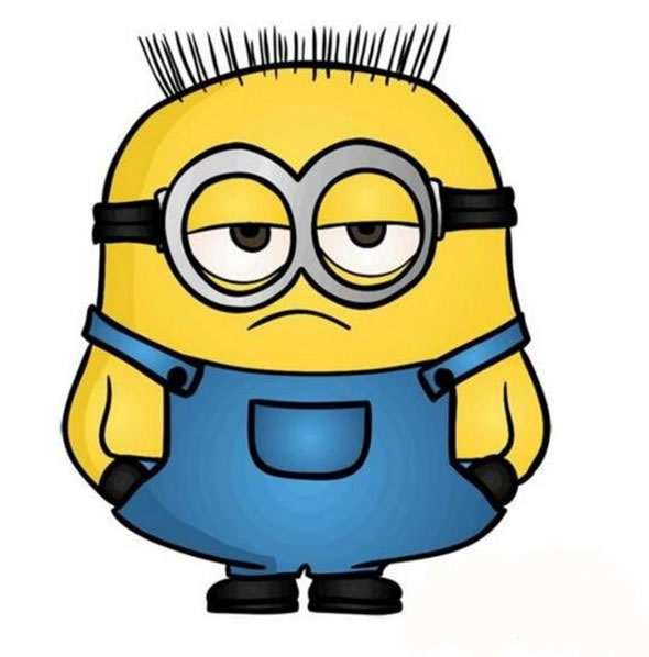 涂色的小黄人简笔画