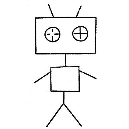 超简单的机器人简笔画教程