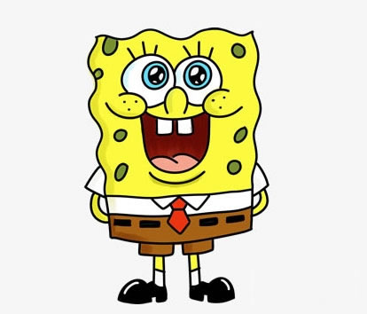 卡通的海绵宝宝简笔画
