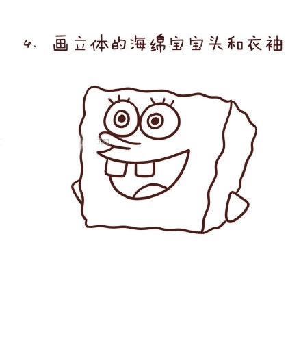 开心的海绵宝宝简笔画