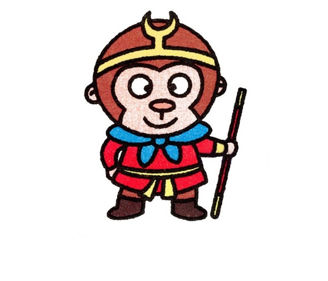 涂色的齐天大圣孙悟空简笔画