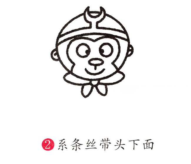 涂色的齐天大圣孙悟空简笔画